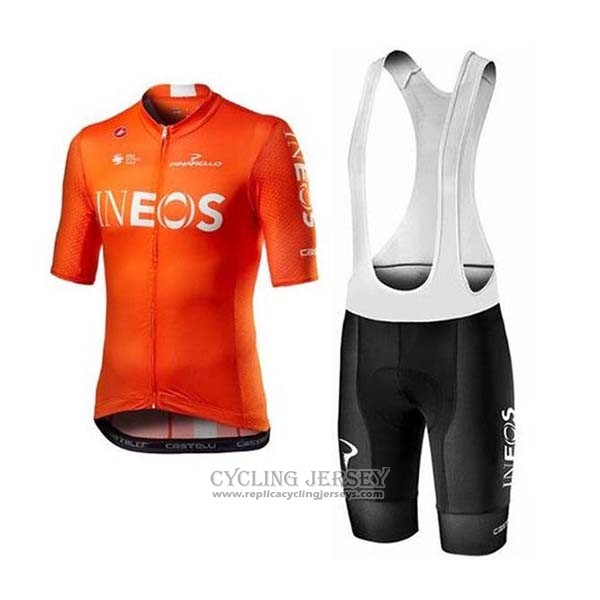 2020 Cycling Jersey Ineos Orange Short Sleeve And Bib Short